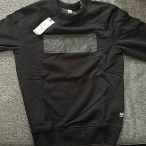 G Star Raw black graphic sweatshirt in size XS